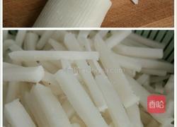 大蒜炒年糕的做法图解1