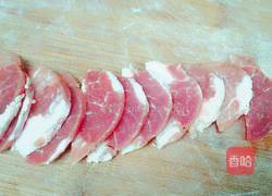 肉片炒青菜的做法图解1