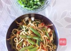 豆角焖面的做法图解4