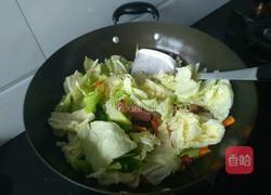 腊肉炒包菜的做法图解9
