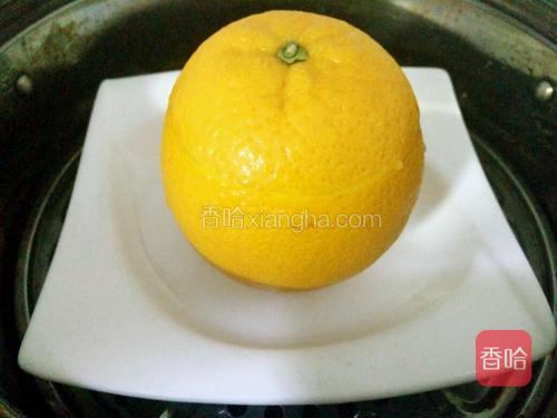 橙子盖好,上锅大火蒸15―20分钟