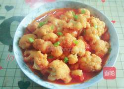 番茄炒花菜的做法图解14