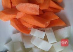 红白萝卜炖排骨的做法图解2