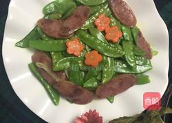 腊肠炒荷兰豆的做法图解4