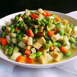 素炒毛豆丁的做法[图]