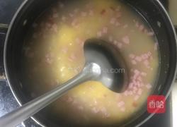 玉米火腿粥的做法图解3