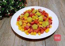 玉米粒炒烤肠的做法图解8