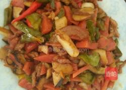 青椒炒火腿的做法图解7