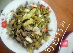 酸豆角炒鸡杂的做法图解9