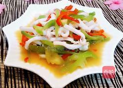 青红椒炒鱿鱼的做法图解5