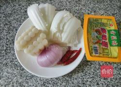 白菜炒年糕的做法图解1