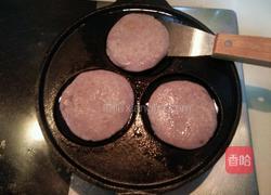 奶香紫薯馅红豆渣饼的做法图解14