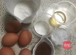 Illustration of how to make marble chiffon cake 1