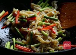 蒜苔炒牛肚的做法圖解7