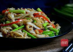 蒜苔炒牛肚的做法图解9