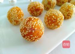 黄金球～南瓜芝麻球的做法图解15
