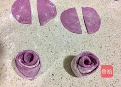 紫薯玫瑰花卷的做法图解8
