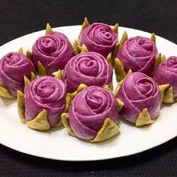 紫薯玫瑰花卷的做法[图]