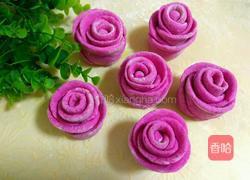玫瑰花馒头（红心火龙果汁）的做法图解22