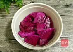 玫瑰花馒头（红心火龙果汁）的做法图解2