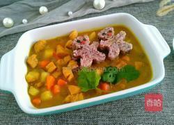 咖喱鸡肉小熊饭的做法图解16