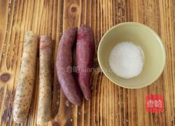山药紫薯糕的做法图解1