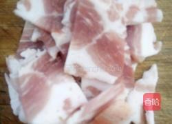 蒜苗豆干炒肉的做法图解3