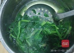 凉拌菠菜黄豆芽的做法图解3