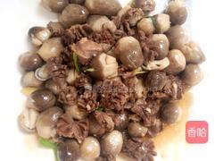 鲜菇炒肾球的做法图解4
