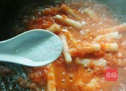 番茄浓汁汤年糕的做法图解12