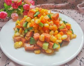 火腿炒玉米粒[图]