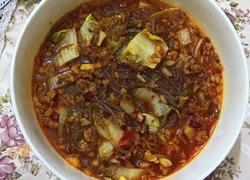 白菜肉末烧粉条