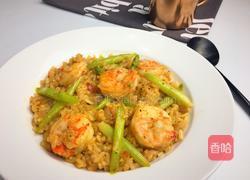 鲜虾芦笋意大利炖饭的做法图解13