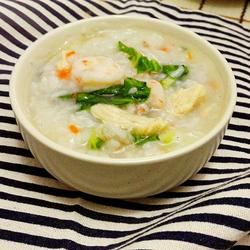 鲜虾鸡肉蘑菇粥的做法[图]