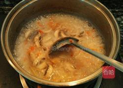鲜虾鸡肉蘑菇粥的做法图解4
