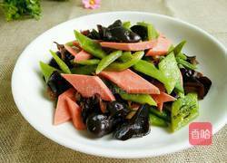 木耳芸豆炒火腿肠的做法图解12