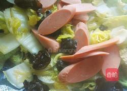 火腿肠黑木耳炒娃娃菜的做法图解10