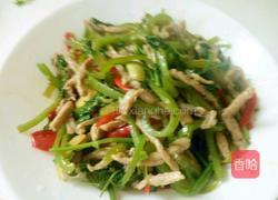 香菜炒肉丝的做法图解7