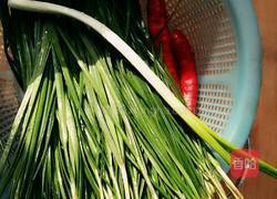 韭菜炒干虾的做法图解3