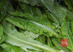 白灼油麦菜的做法图解1