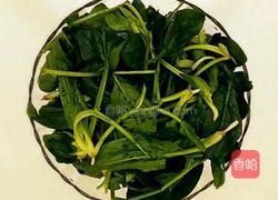 菠菜拌豆芽的做法图解2