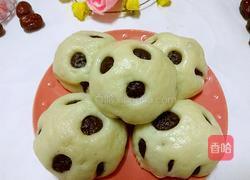 金钱黑米面豆沙包的做法图解13