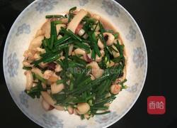 鱿鱼炒韭菜花的做法图解7