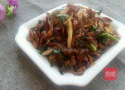 蒜苗粉条炒肉丝的做法图解8