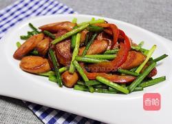 香肠炒蒜苔的做法图解6