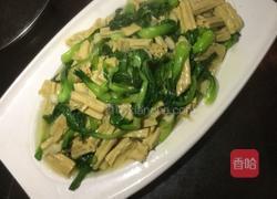 腐竹炒油菜的做法图解8