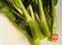 xo酱玉米粒炒菜心杆杆的做法图解1