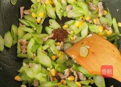 xo酱玉米粒炒菜心杆杆的做法图解9