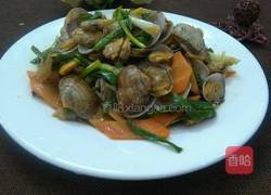 姜葱炒蛤蜊的做法图解4