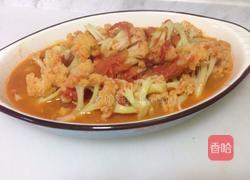 番茄焖菜花的做法图解6